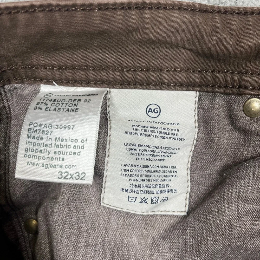 AG Adriano Goldschmied The Graduate Tailored Leg Brown Pants 1174SUD-DEB 32x32